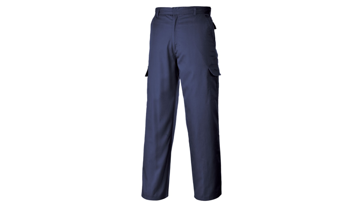 Pantalon Portwest C701, 100cm Unisexe, Bleu marine en 35 % coton, 65 % polyester, Confortable, Souple