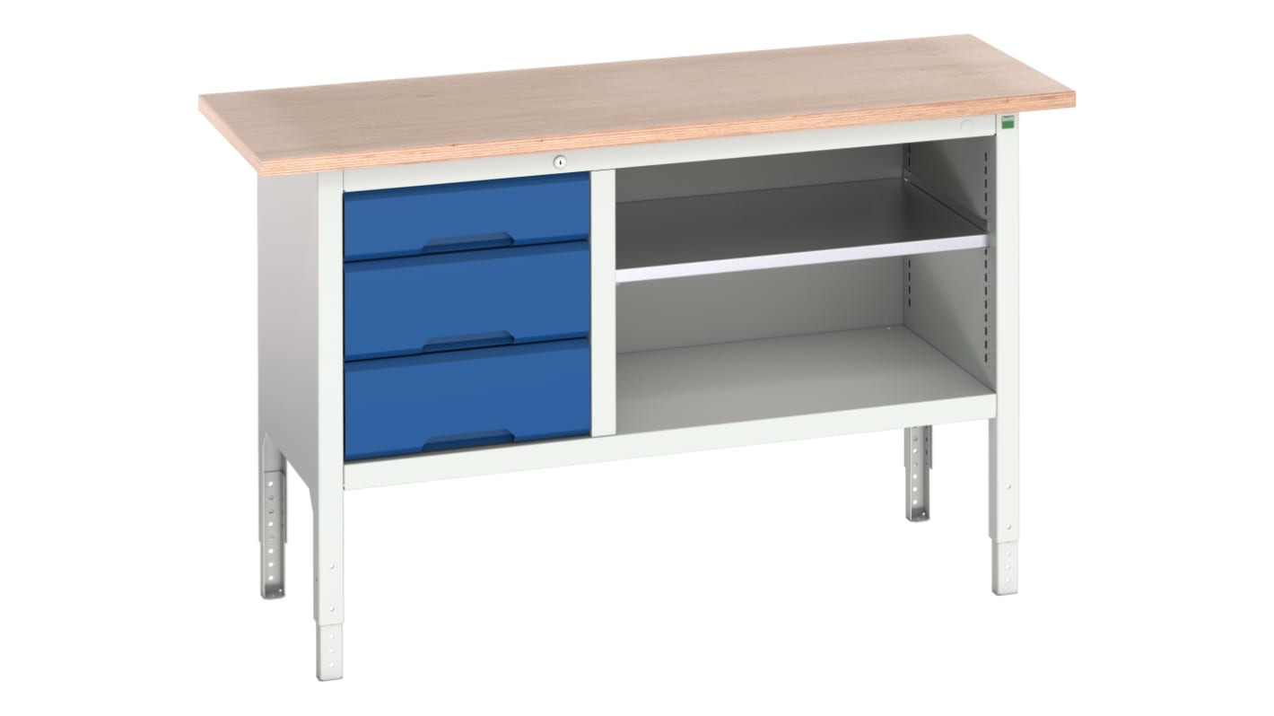 Bott Steel Workbench, Adjustable Height, 830 → 930mm x 1500mm x 600mm