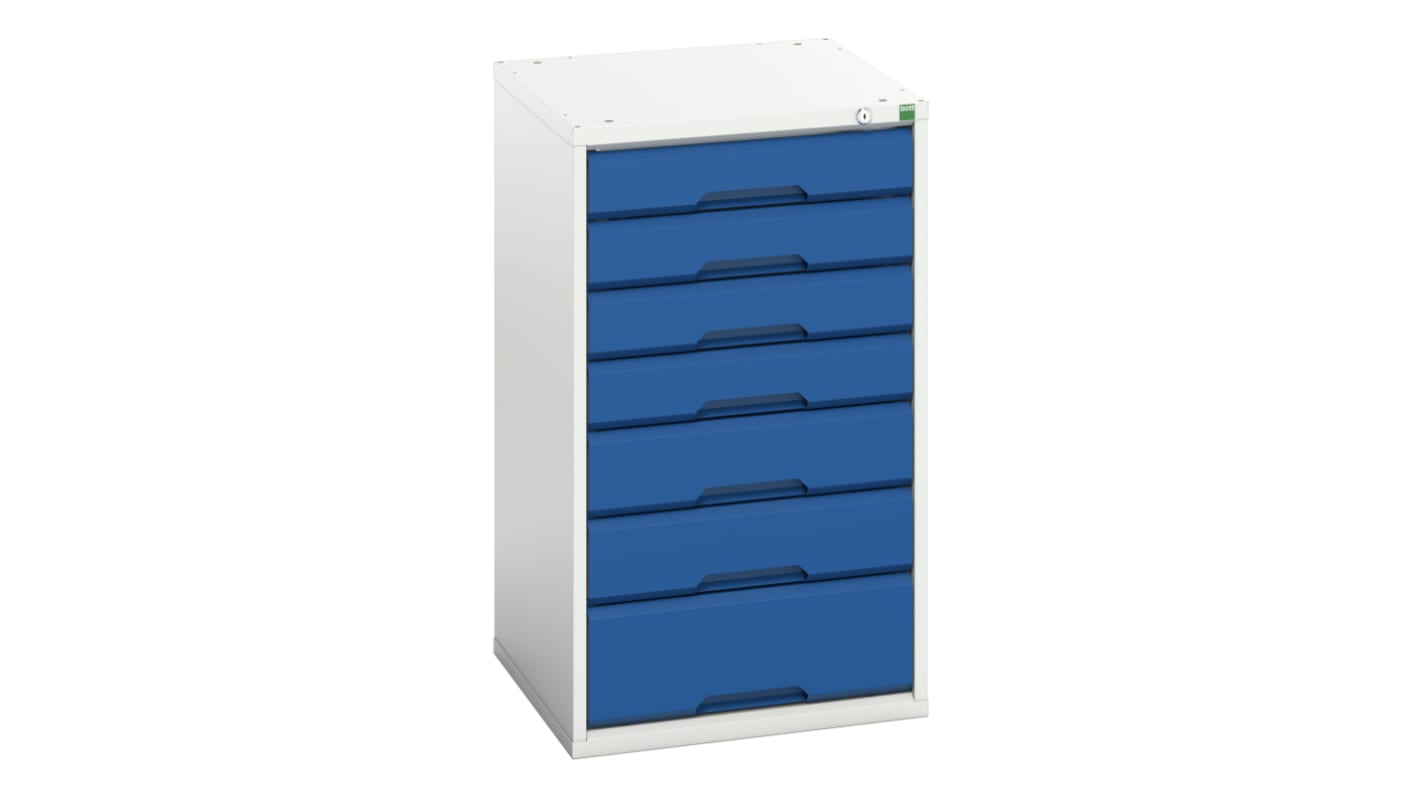 Bott 7 Cabinet, Steel, 900mm x 525mm x 550mm, Blue, Light Grey