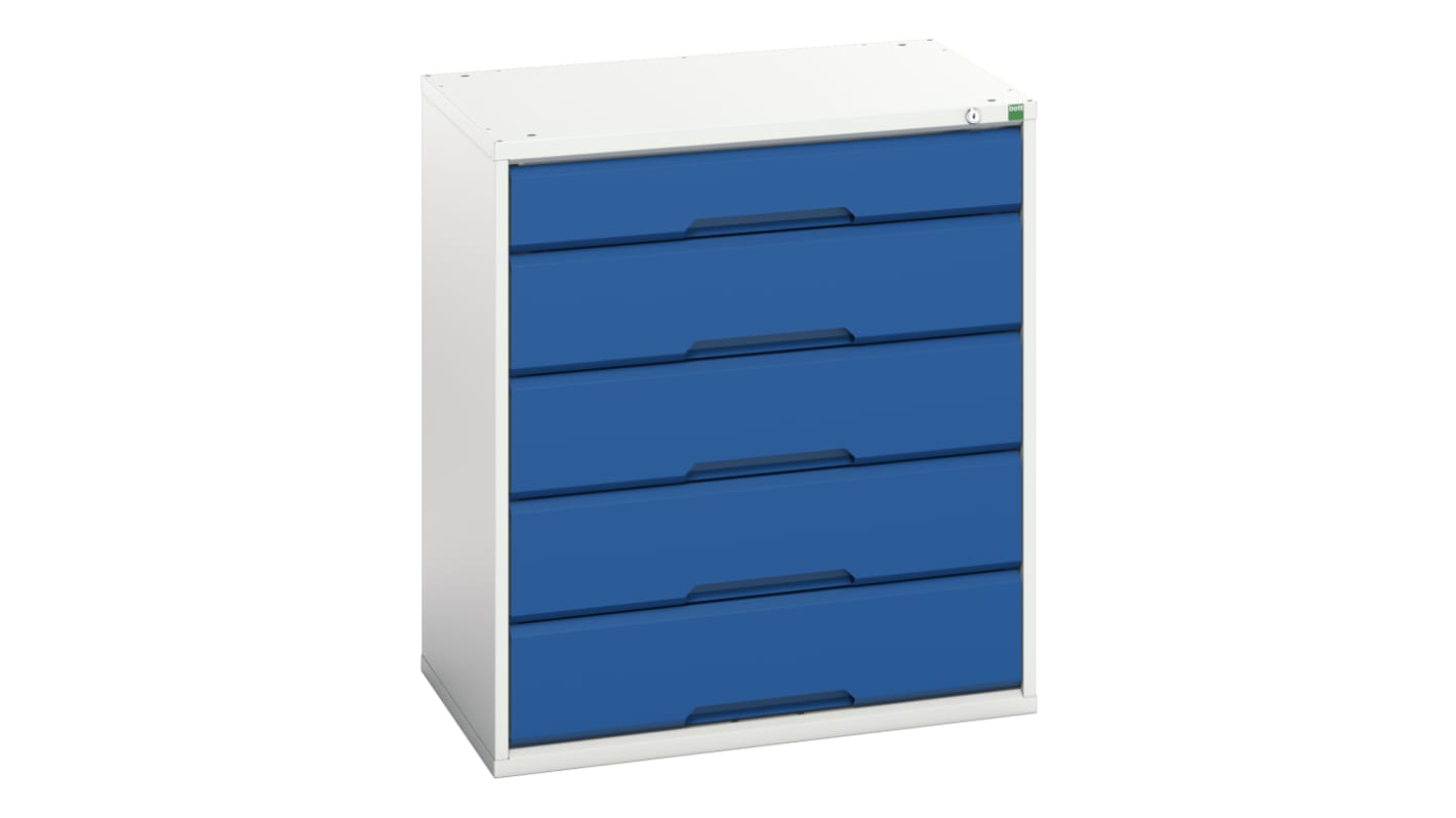 Bott 5 Cabinet, Steel, 900mm x 800mm x 550mm, Blue, Light Grey