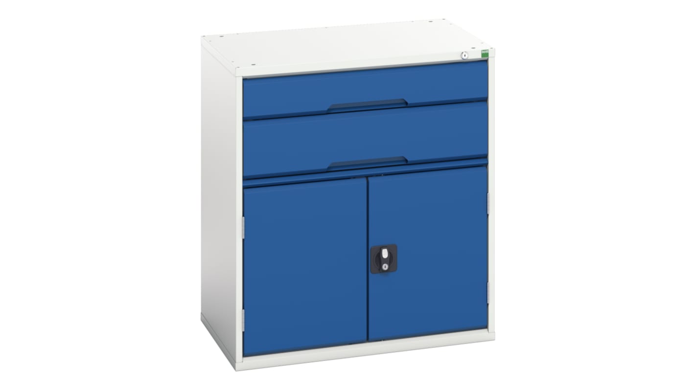 Bott 2 Door, 2 Drawer Sheet Steel Floor Standing Cabinet, 800 x 550 x 900mm