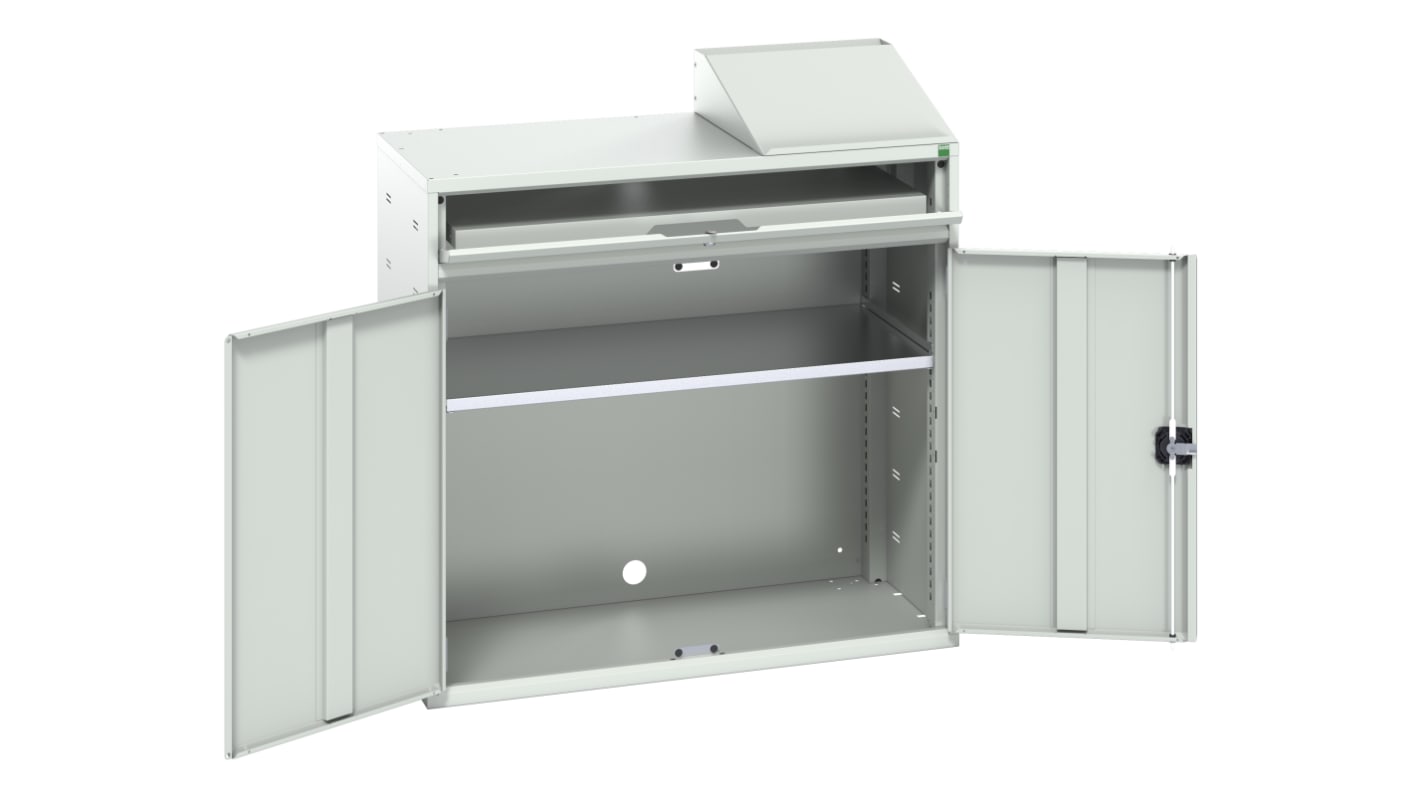 Bott Computerschrank  mit Tastaturablage, B 1.05m T 550mm Höhenverstellbar aus Stahl