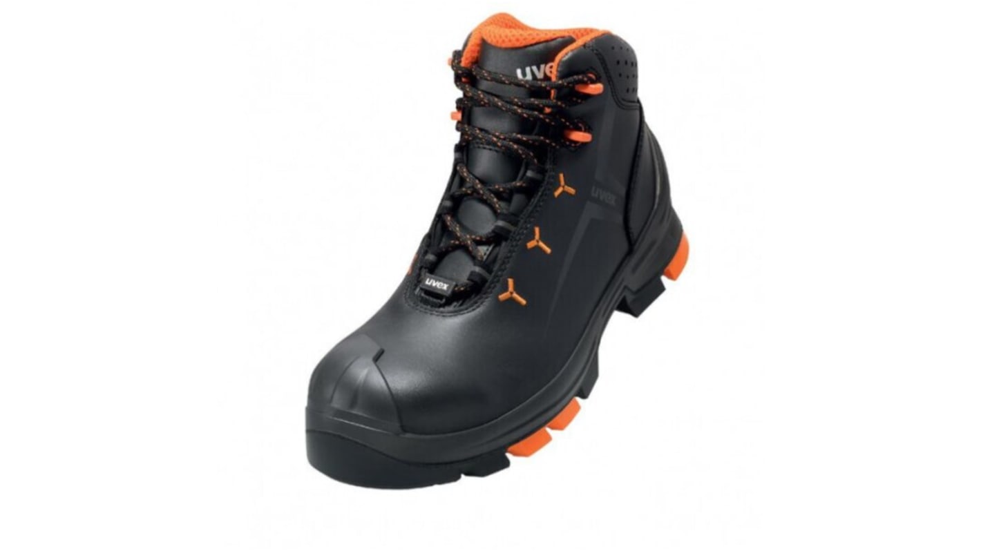 Boot Black/Orange Safety Metal Free Elas
