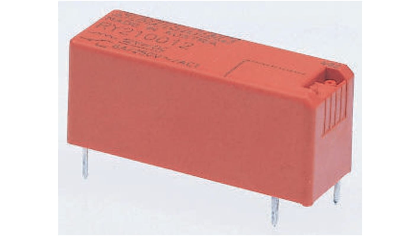 TE Connectivity PCB Mount Non-Latching Relay, 12V dc Coil, 8A Switching Current, SPDT