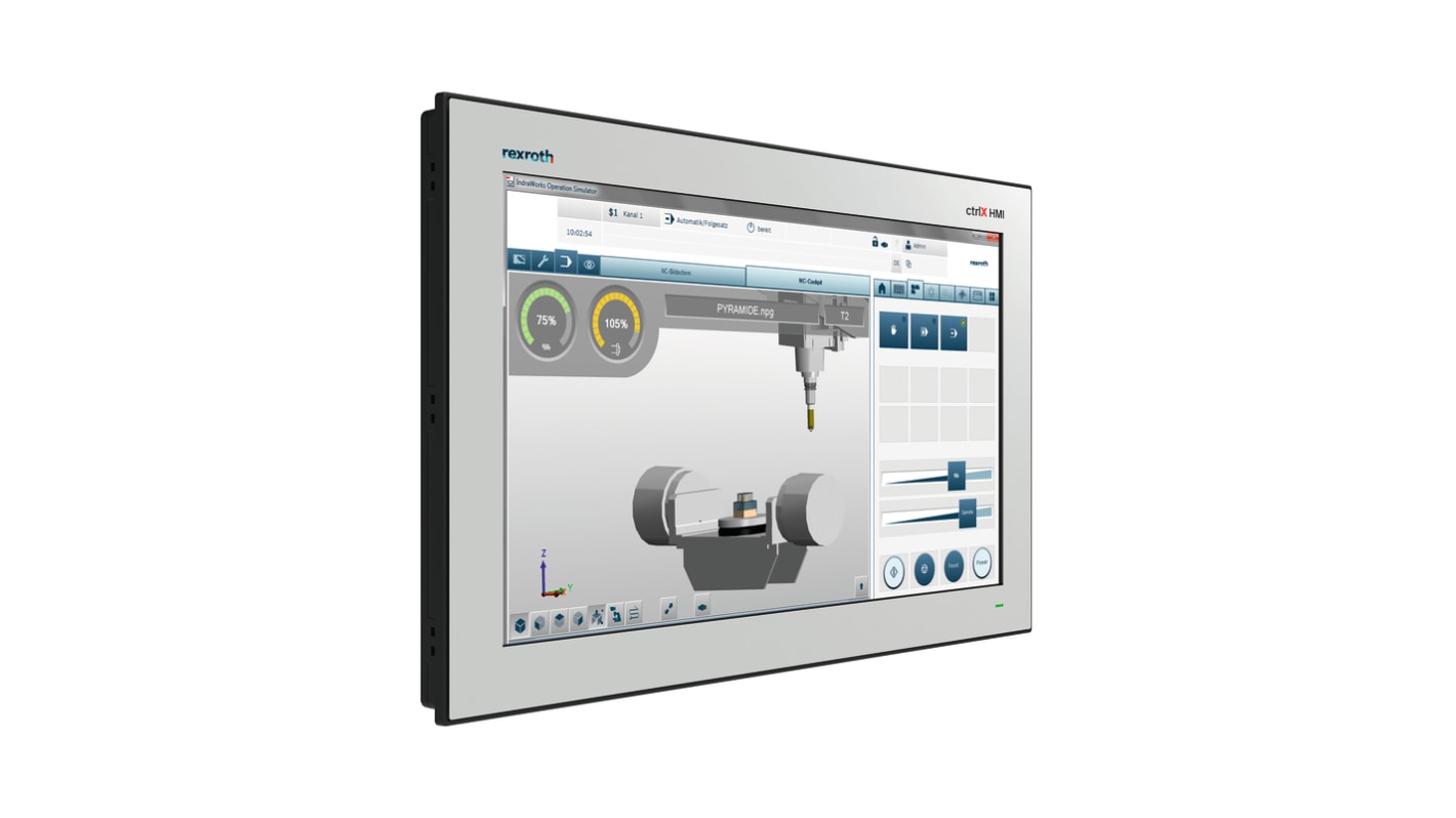 Bosch Rexroth 21,5 tommer LCD Panel-PC, VR4121 ctrlX HMI-panel-PC, 1920 x 1080pixels 2x USB 2.0 2x USB 3.0