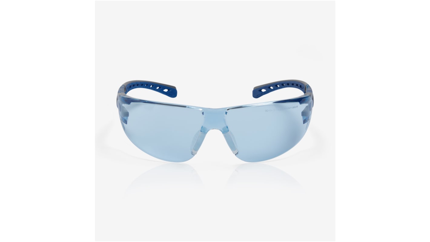 Riley STREAM EVO ECO Anti-Mist UV Safety Glasses, Blue Polycarbonate Lens, Vented