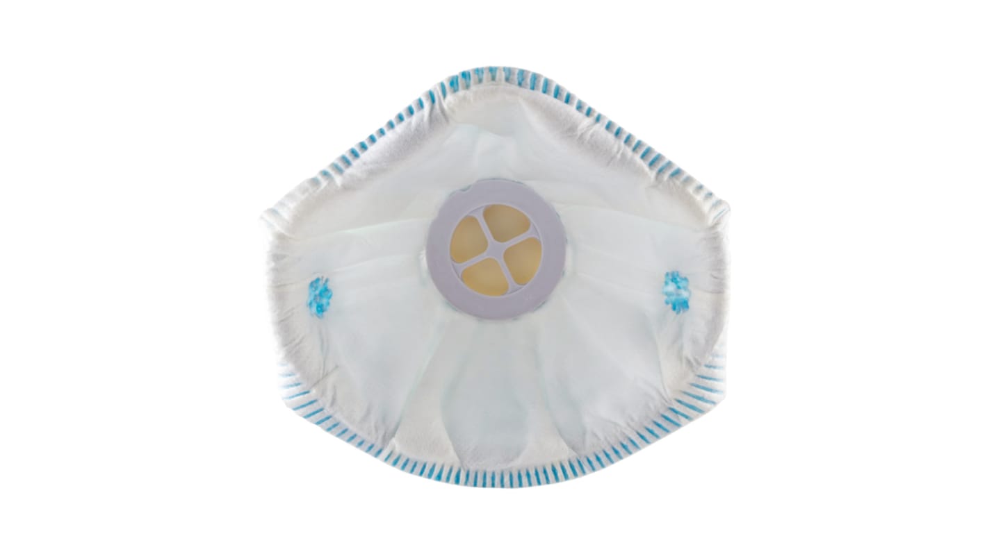 Alpha Solway AMF2V Series Disposable Respirator for General Purpose Protection, FFP2 NR, Valved, Moulded, 10Each per