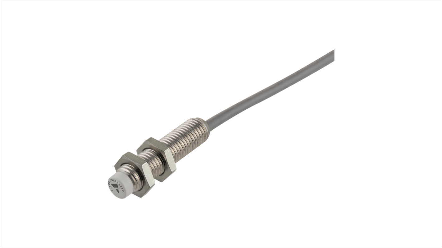 Carlo Gavazzi ICS08 Series Inductive Barrel-Style Inductive Proximity Sensor, M8 x 1, 4 mm Detection, PNP Output, 10