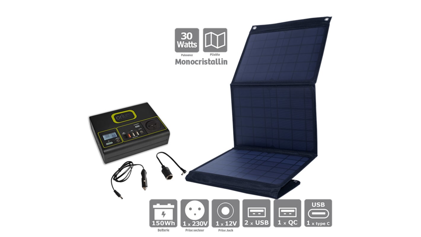 Pack generador solar portátil 120W, 230V