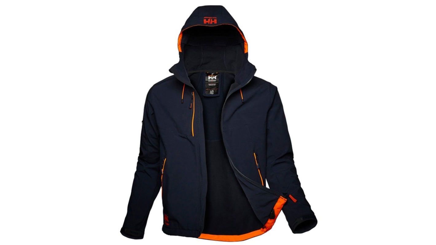 Helly Hansen ソフトシェルジャケット 男性用 4XL ネービー 通気性、 撥水性 74140