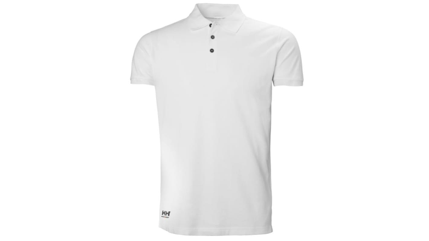 Helly Hansen 79167 White 100% Cotton Polo Shirt, UK- L, EUR- L