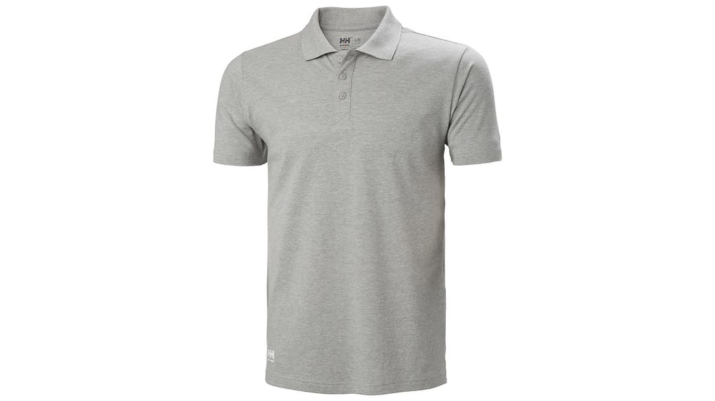 Helly Hansen 79167 Grey 100% Cotton Polo Shirt, UK- XL, EUR- XL