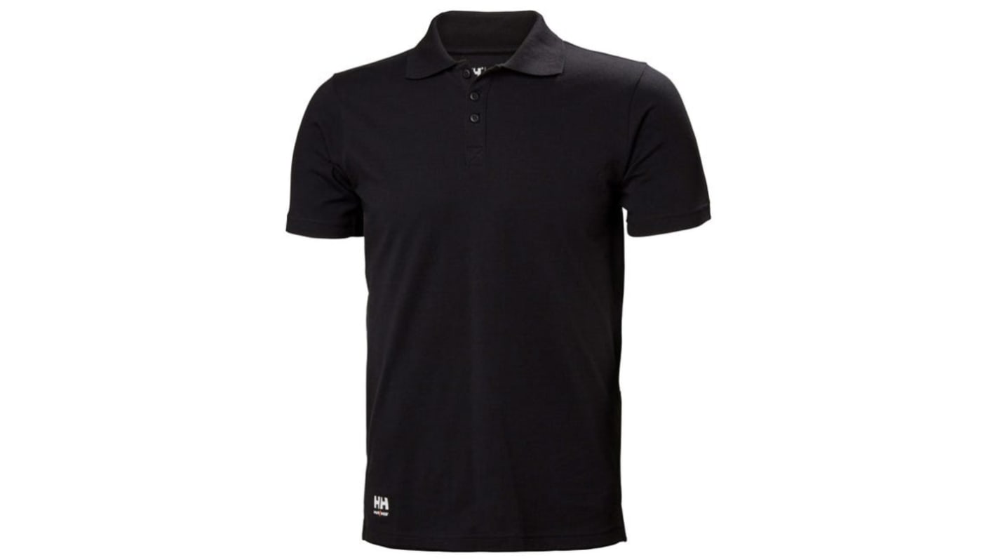 Helly Hansen 79167 Black 100% Cotton Polo Shirt, UK- 4XL, EUR- 4XL