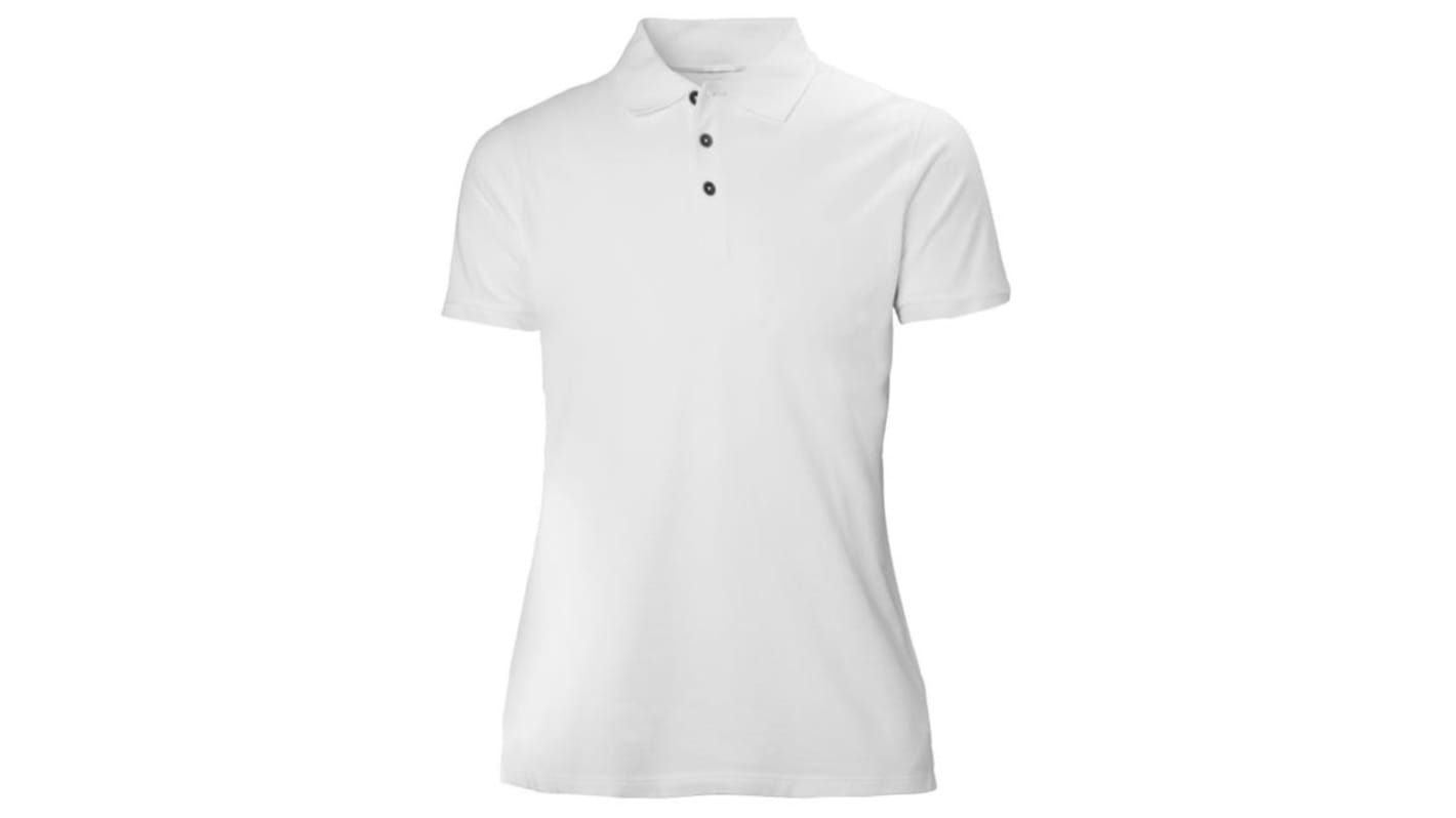 Helly Hansen 79168 Kurzarm Polohemd, 100 % Baumwolle Weiß, Größe S