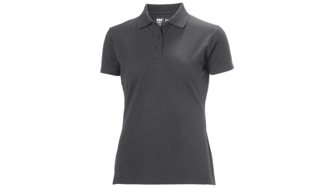 Helly Hansen 79168 Dark Grey 100% Cotton Polo Shirt, UK- M, EUR- M