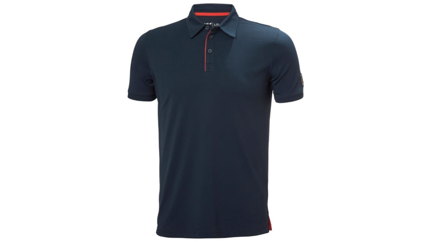 Polo Blu Navy a maniche corte Helly Hansen 79248, L, in Poliammide