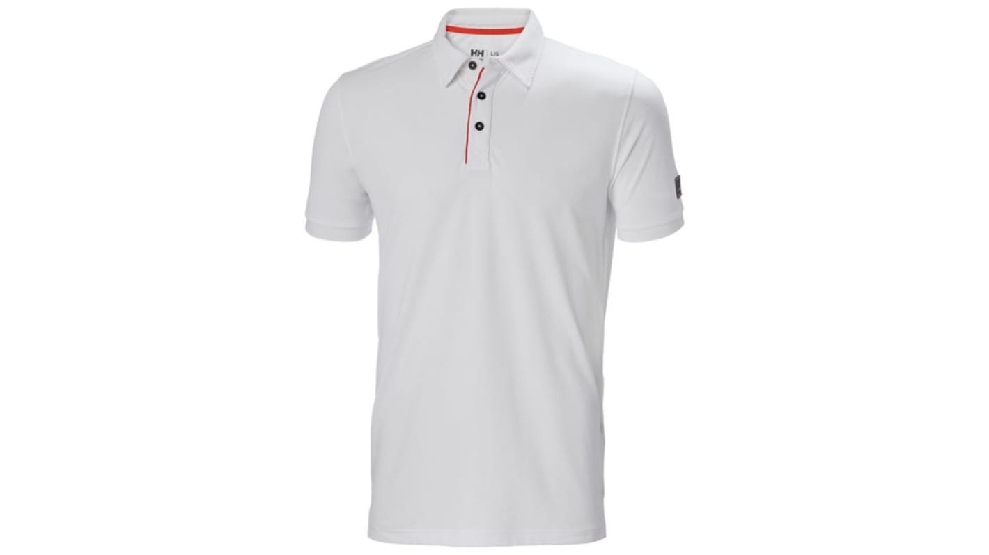 Helly Hansen 79248 White Polyamide Polo Shirt, UK- L, EUR- L