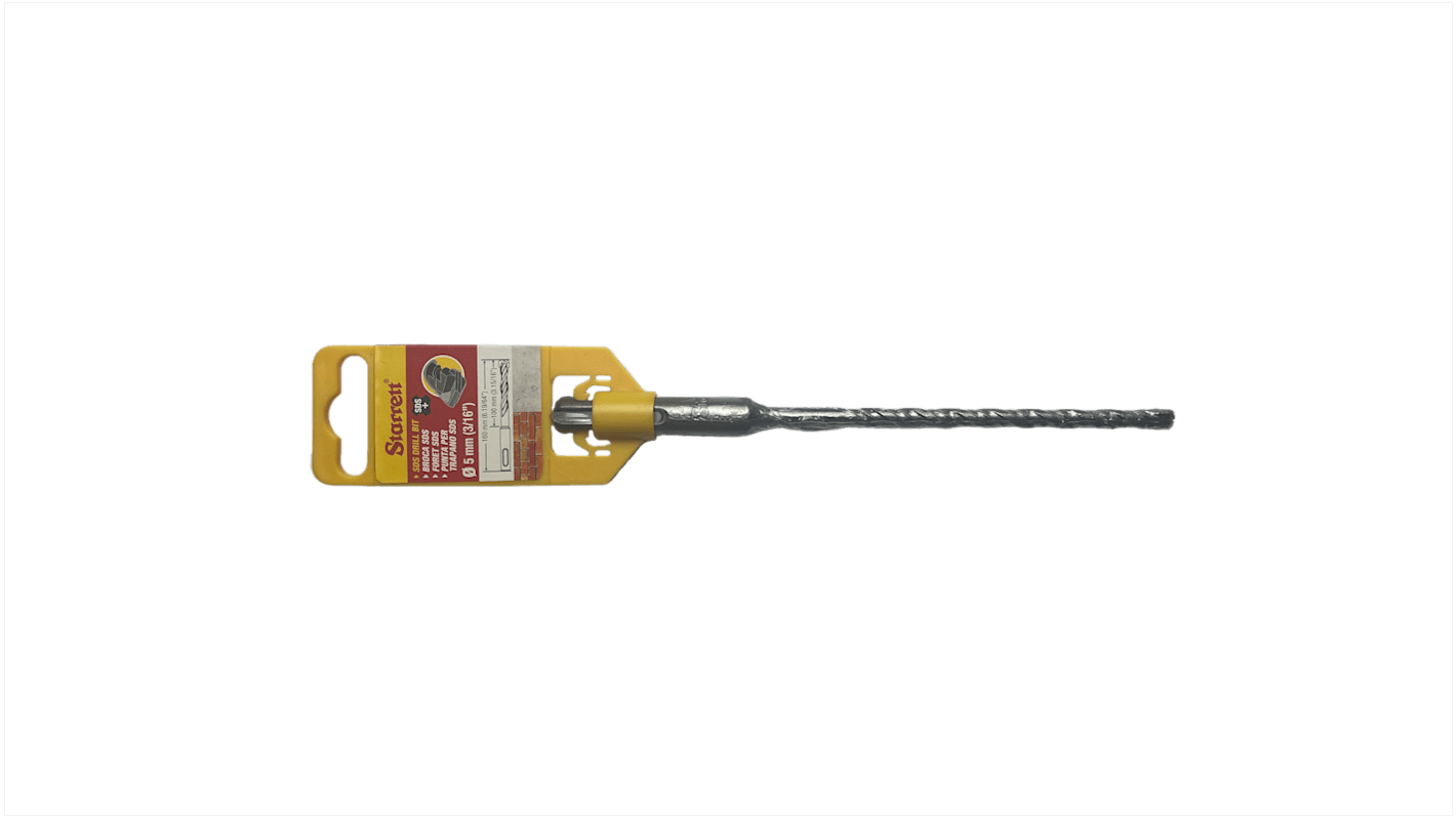 Punta per trapano SDS Plus Starrett, Punta al carburo, Ø 5mm, lunghezza 160 mm