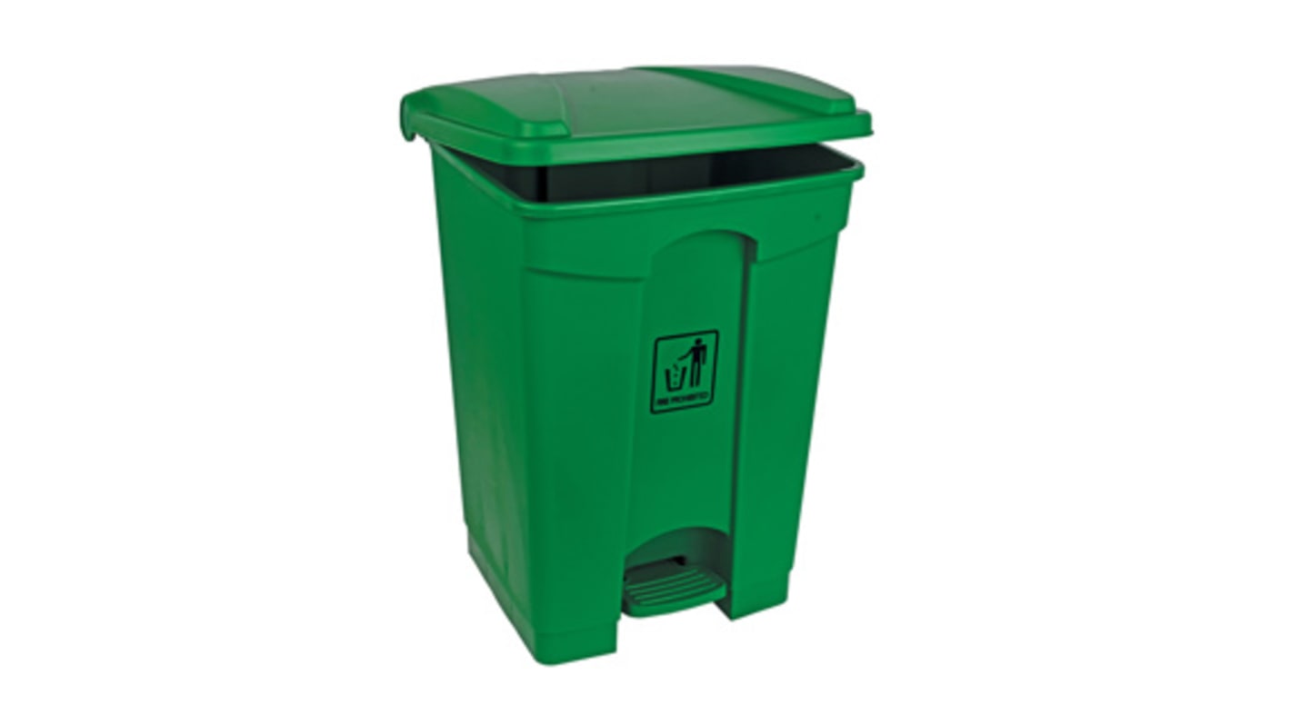 Bidone spazzatura 45L Polypropylene Pedal Bin Verde Robert Scott, in polipropilene, da 45L