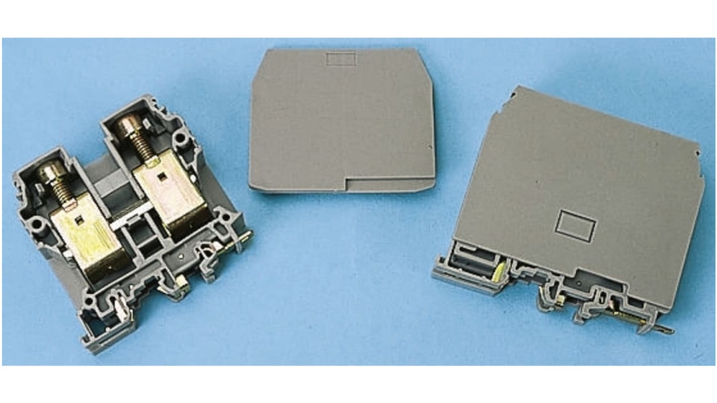 Entrelec SNA Series Grey Standard Din Rail Terminal, 150mm², Single-Level, Screw Termination