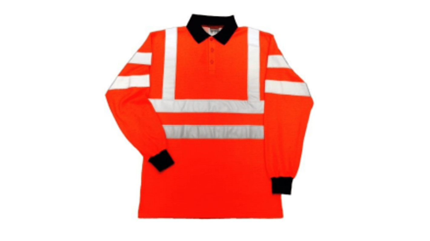 Polo manches longues Liscombe, Orange