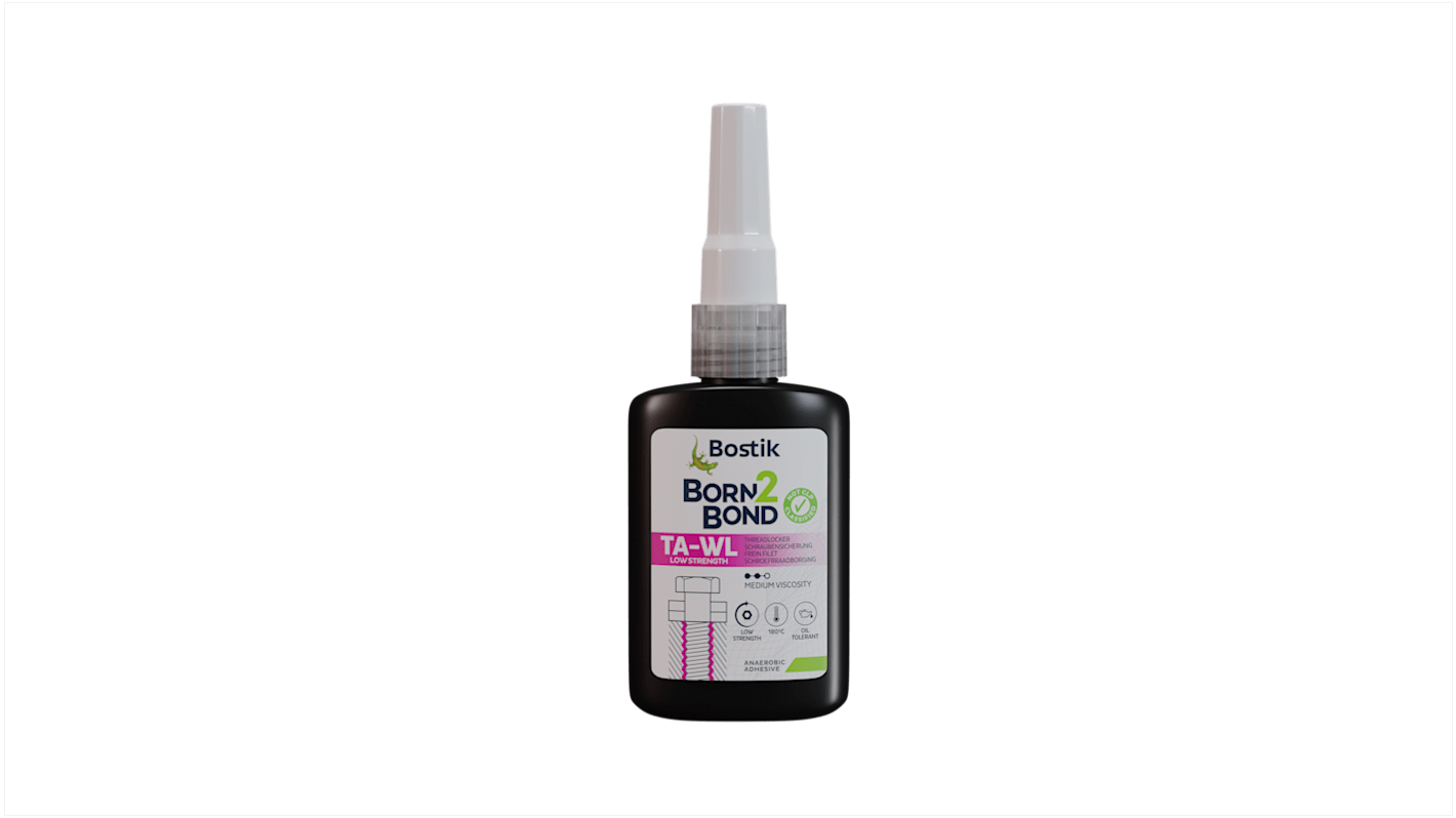 Bostik Born2Bond Schraubensicherung anaerob Flüssigkeit Violett 50 ml, schwach aushärtend in <30 min