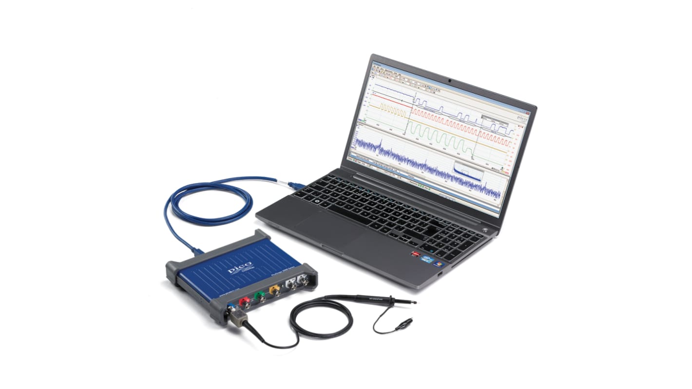 Pico Technology 3403D PicoScope 3000 Series Digital PC Based Oscilloscope, 4 Analogue Channels, 50MHz - UKAS Calibrated