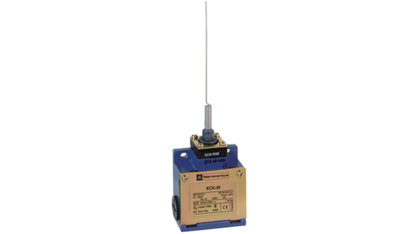 Telemecanique Sensors OsiSense XC Series Coil Spring Limit Switch, NO/NC, IP66, DP, Zinc Alloy Housing, 240V ac Max,