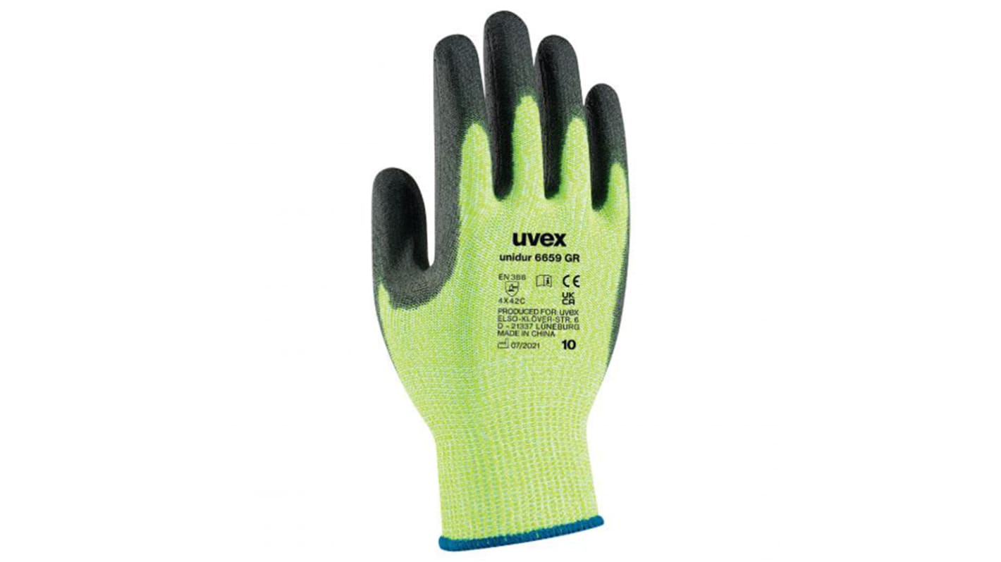 Gloves Uvex unidur 6659 PU GR HPPE and g