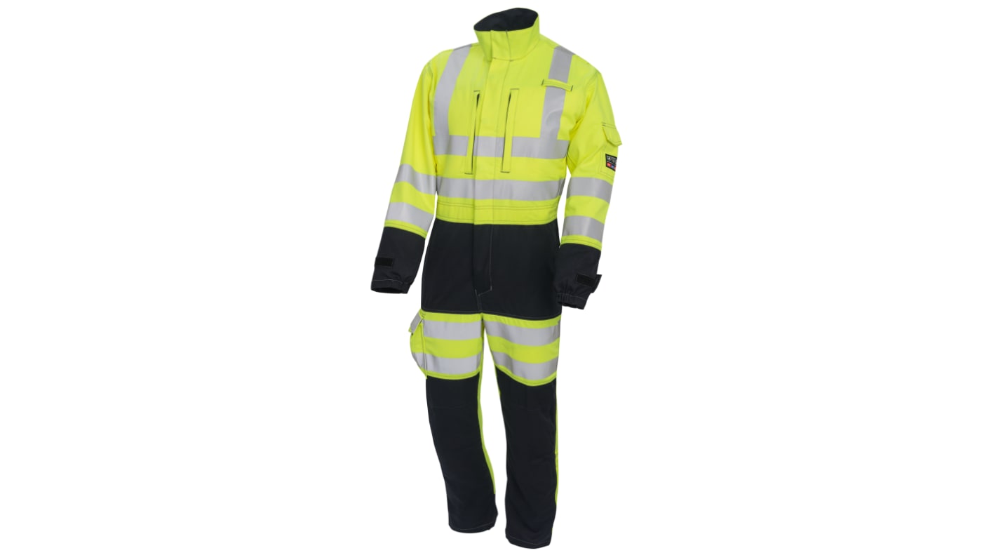 ProGARM Yellow/Navy Reusable Hi Vis Overalls, M