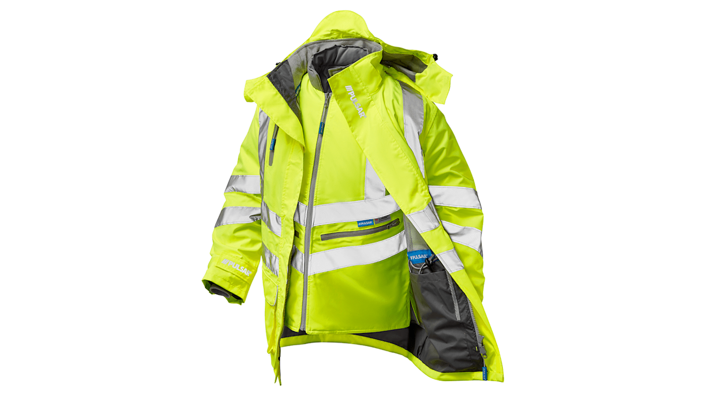 Gilet grand froid Jaune Respirant, Imperméable Praybourne, taille XL, Bande Velcro, Fermeture à glissière