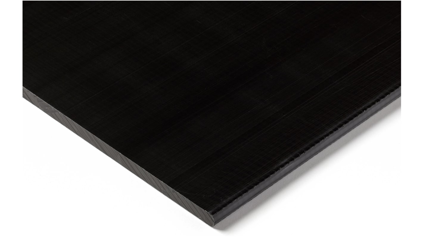 RS PRO Black Plastic Sheet, 500mm x 300mm x 20mm RS
