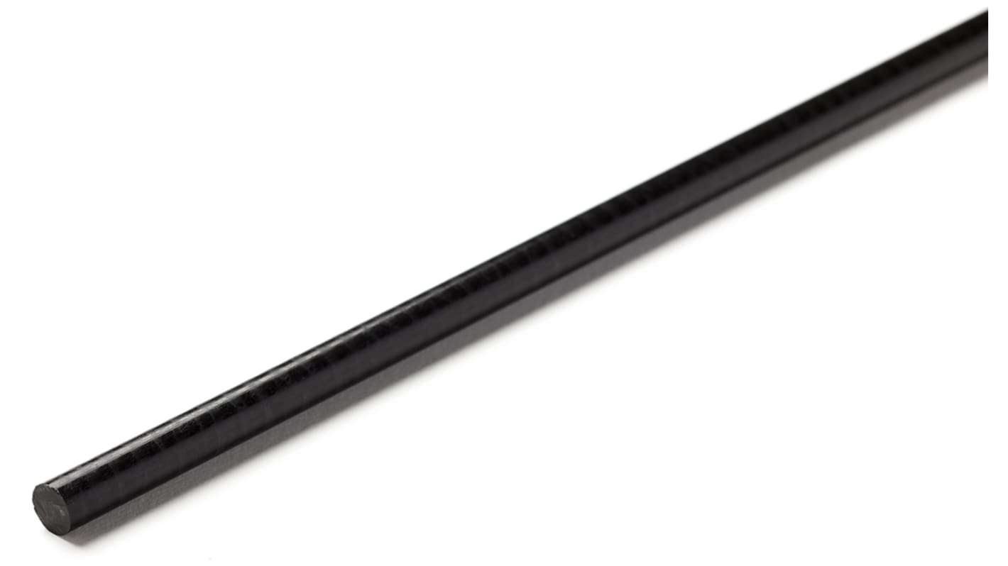 RS PRO Black Acetal Rod, 1m x 30mm Diameter