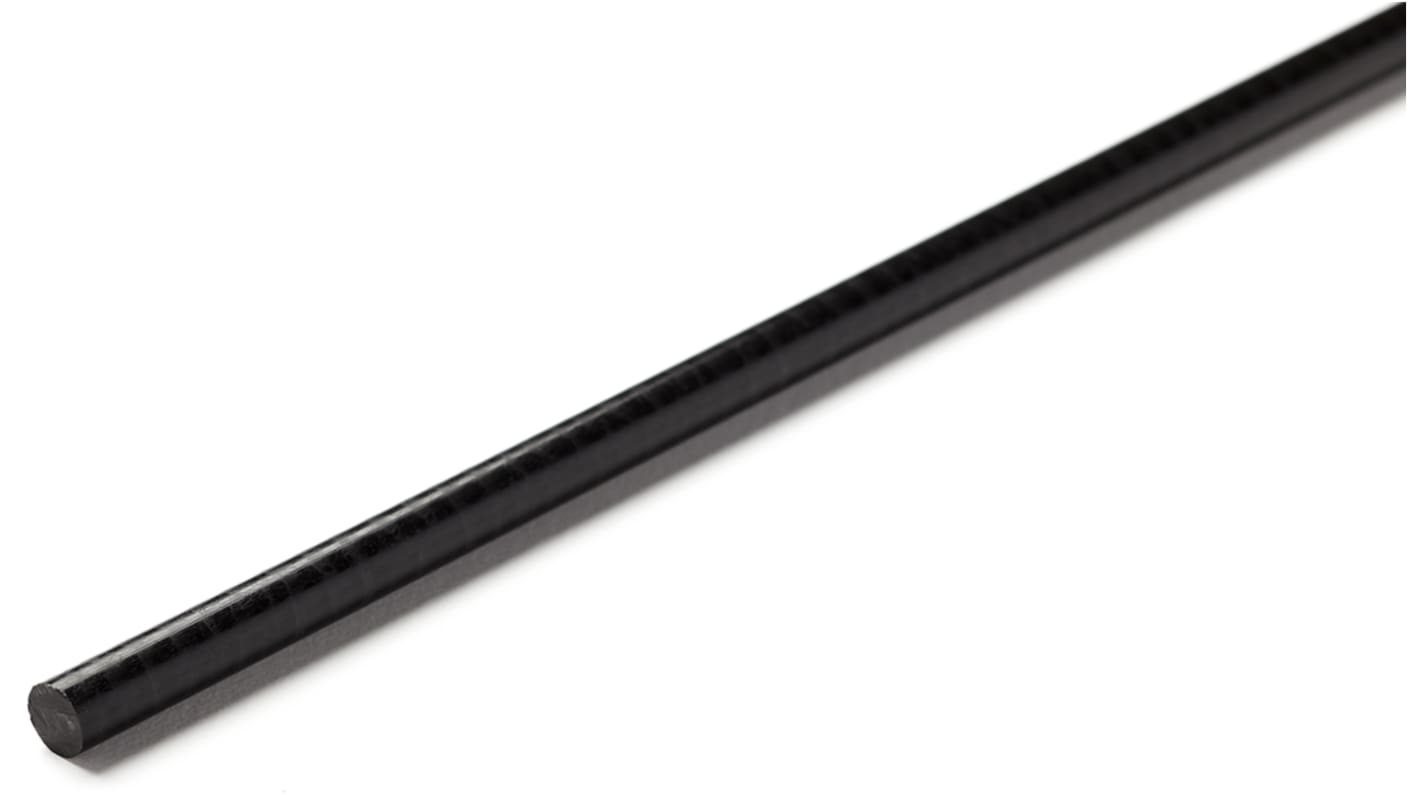 RS PRO Black Acetal Rod, 1m x 45mm Diameter