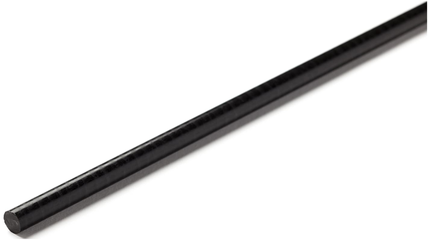 RS PRO Black Acetal Rod, 1m x 56mm Diameter