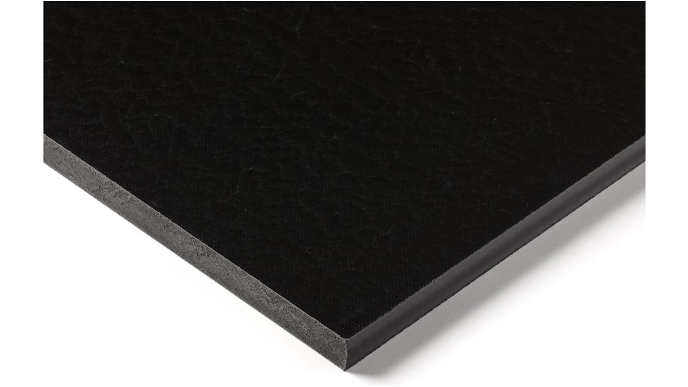 RS PRO Black Plastic Sheet, 500mm x 300mm x 16mm