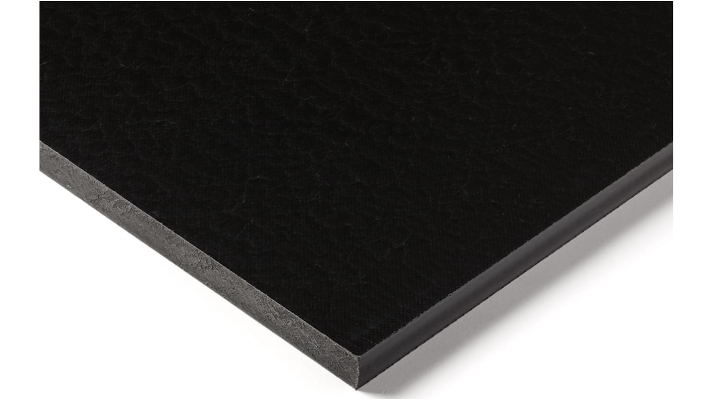 RS PRO Black Plastic Sheet, 500mm x 300mm x 25mm