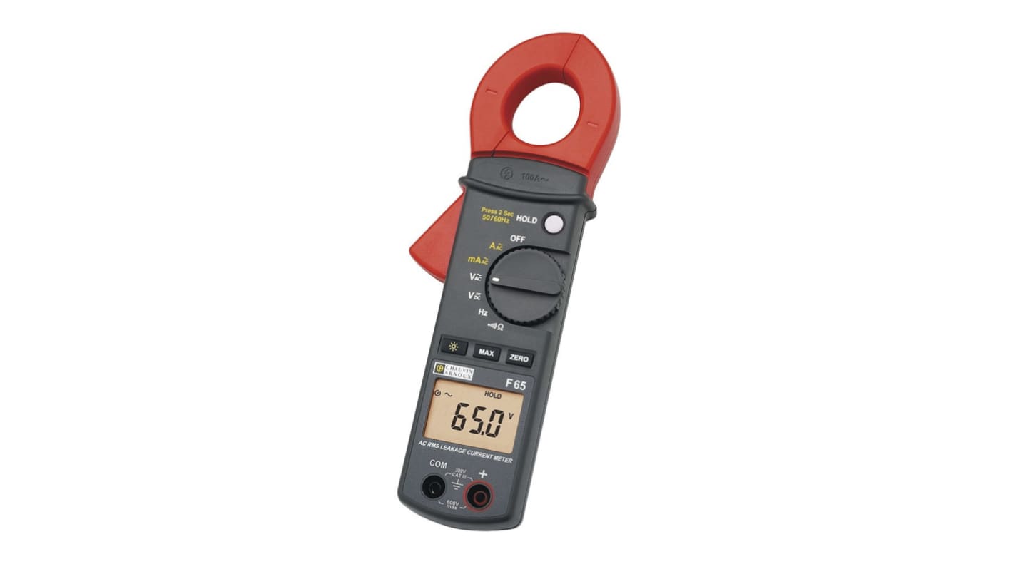 F65 Clamp Meter, Max Current 100A ac CAT III 300V With RS Calibration