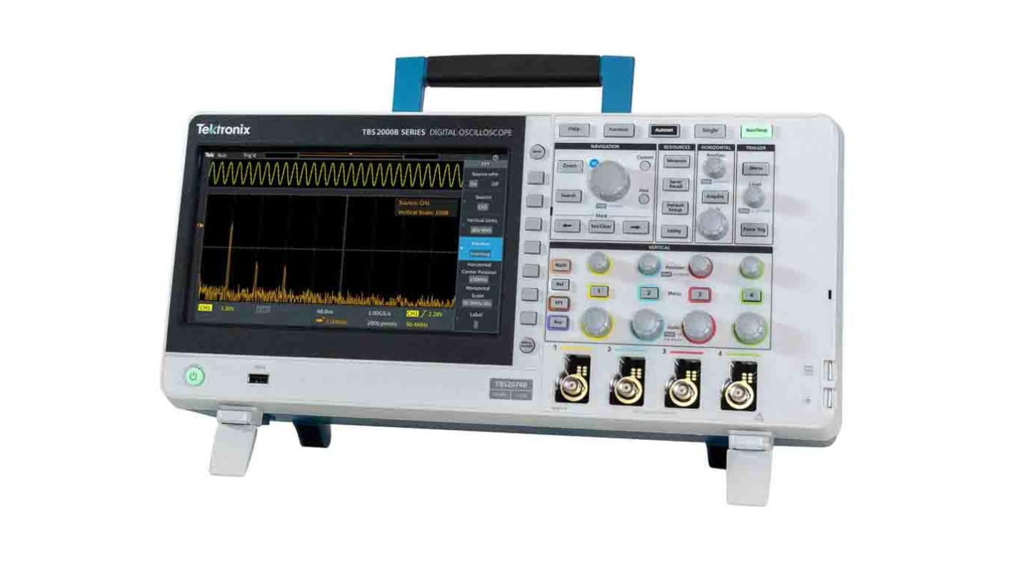 Oscilloscopio Da banco Tektronix TBS2074B, 4 ch. analogici, 70MHz, Cert. LAT