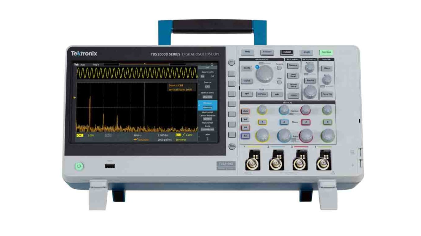 Oscilloscopio Da banco Tektronix TBS2104B, 4 ch. analogici, 100MHz, Cert. ISO