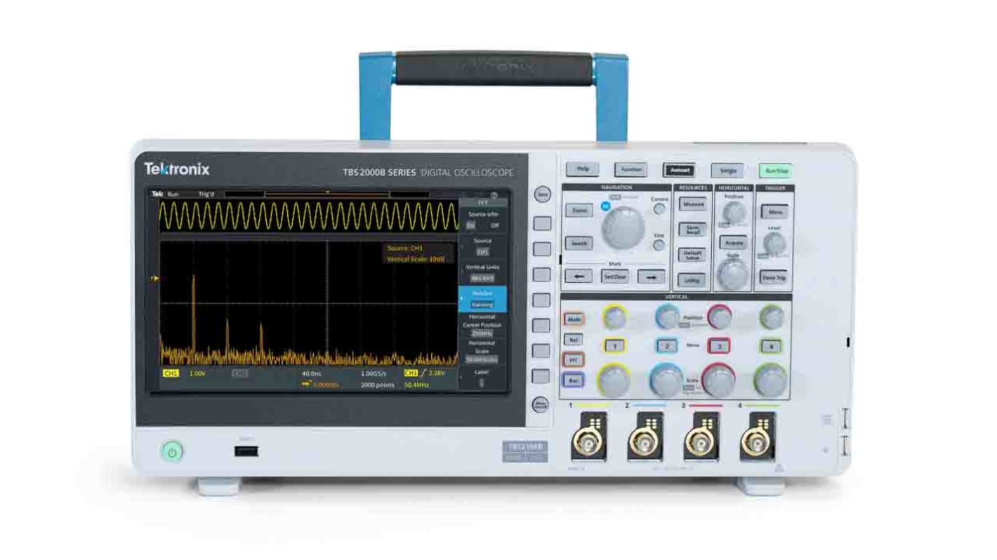 Oscilloscopio Da banco Tektronix TBS2204B, 4 ch. analogici, 200MHz, Cert. ISO