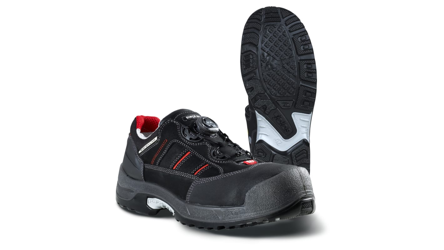 Ejendals 1738 Unisex Black, Red Aluminium  Toe Capped Safety Shoes, UK 4, EU 37