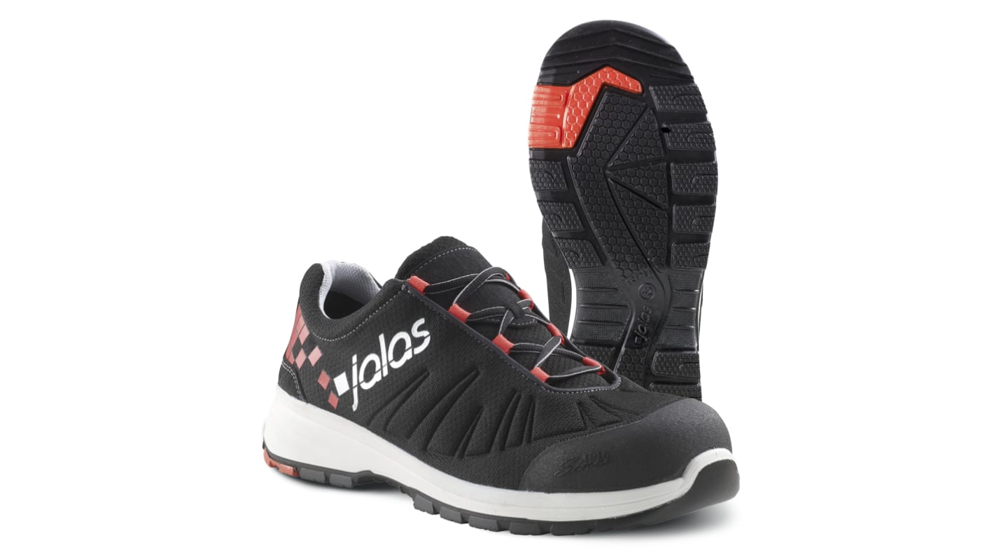 Ejendals 7148 Unisex Black, Red, White Aluminium  Toe Capped Safety Shoes, UK 8, EU 42