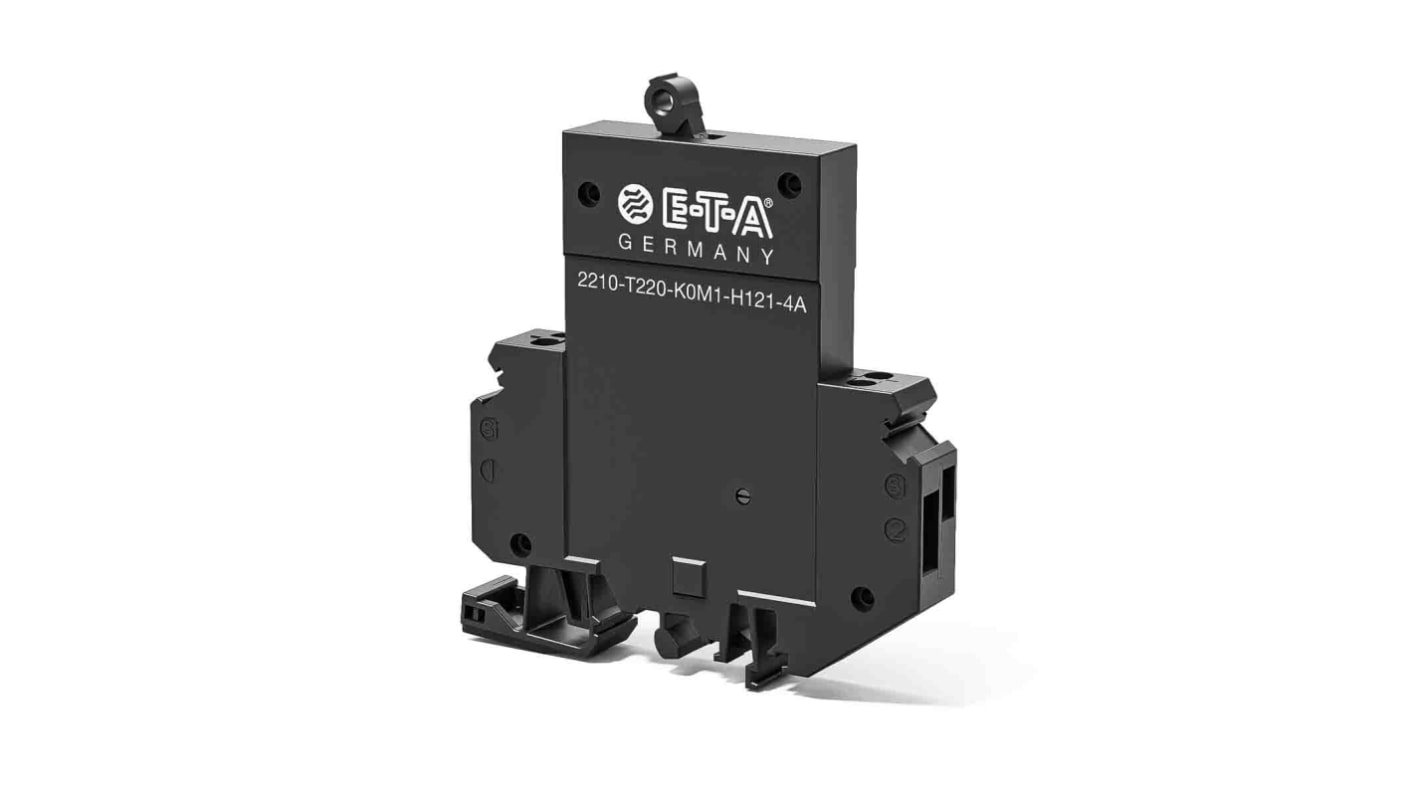 ETA Thermal Circuit Breaker - 2210  Single Pole 277, 480V Voltage Rating DIN Rail Mount, 800mA Current Rating