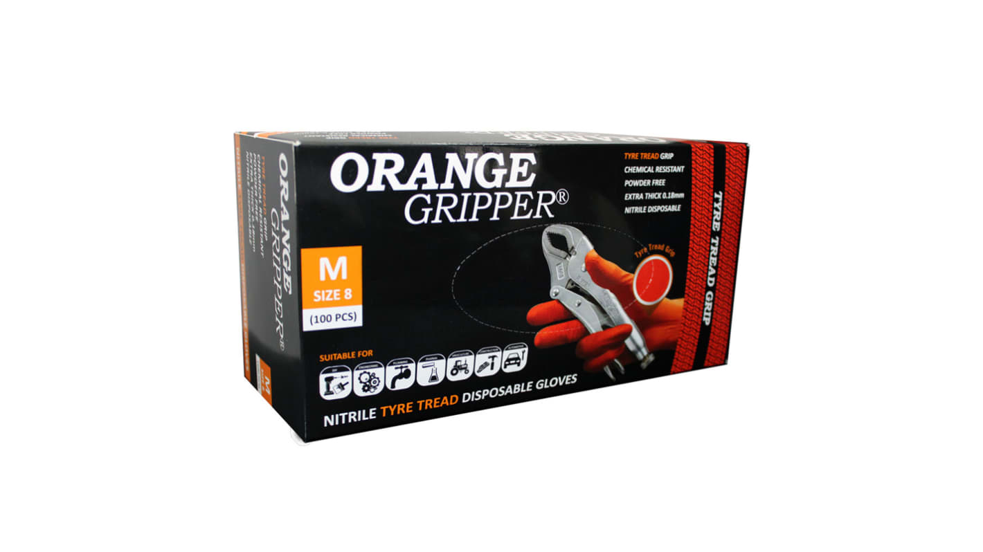 Orange Grip Ultra Nitrile Gloves Box 100