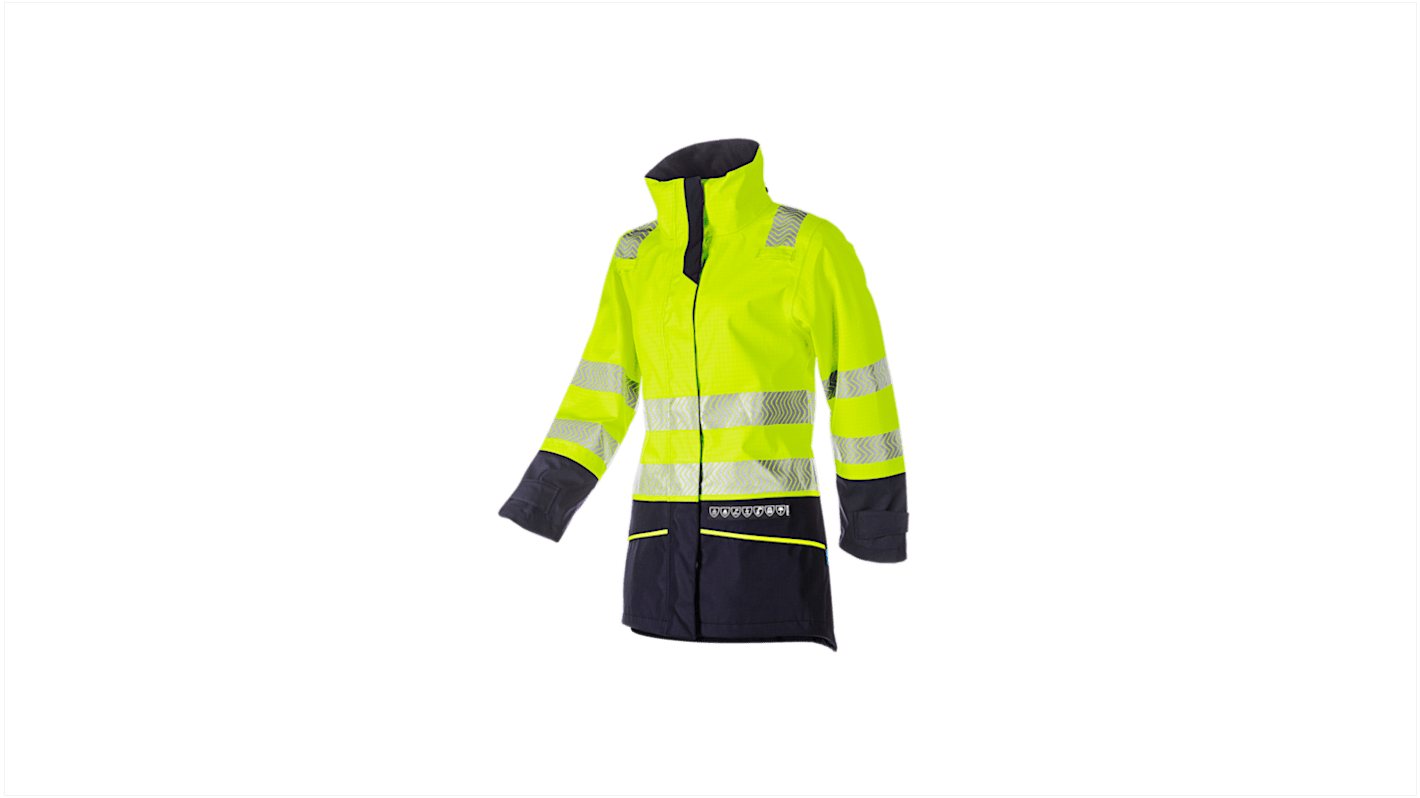 Shoes for Crews Damen Regenjacke Gelb/Marineblau, Größe XXL