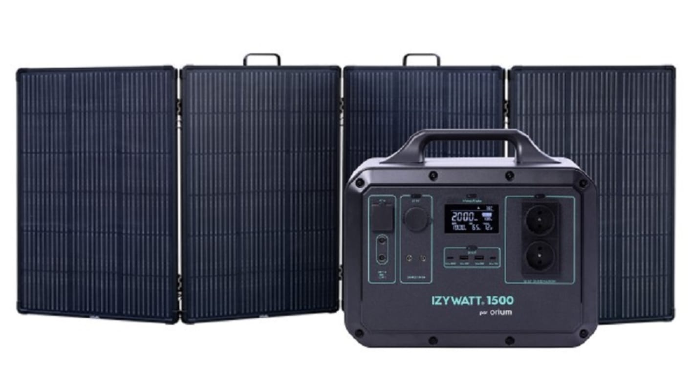 Pack generador solar portátil 1500W, 230V