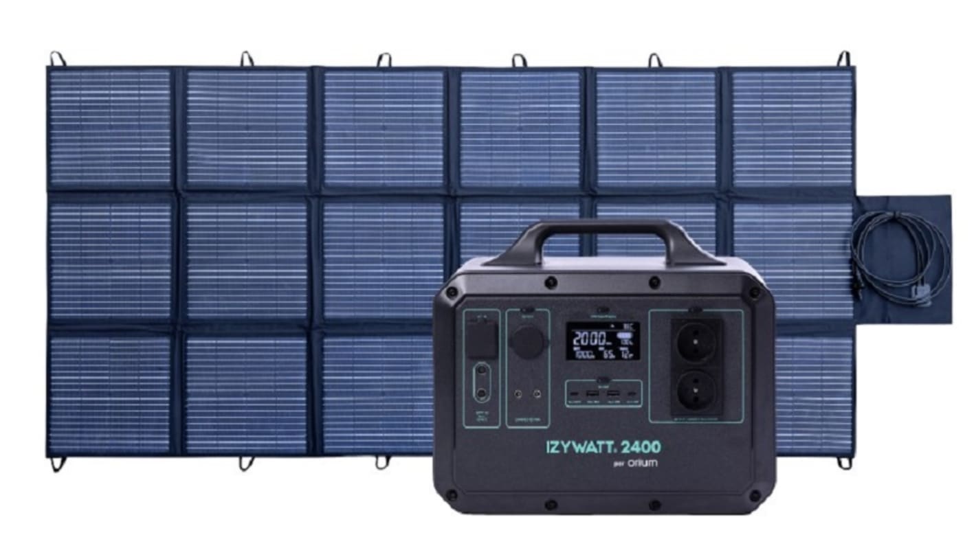 Pack generador solar portátil 2400W, 230V