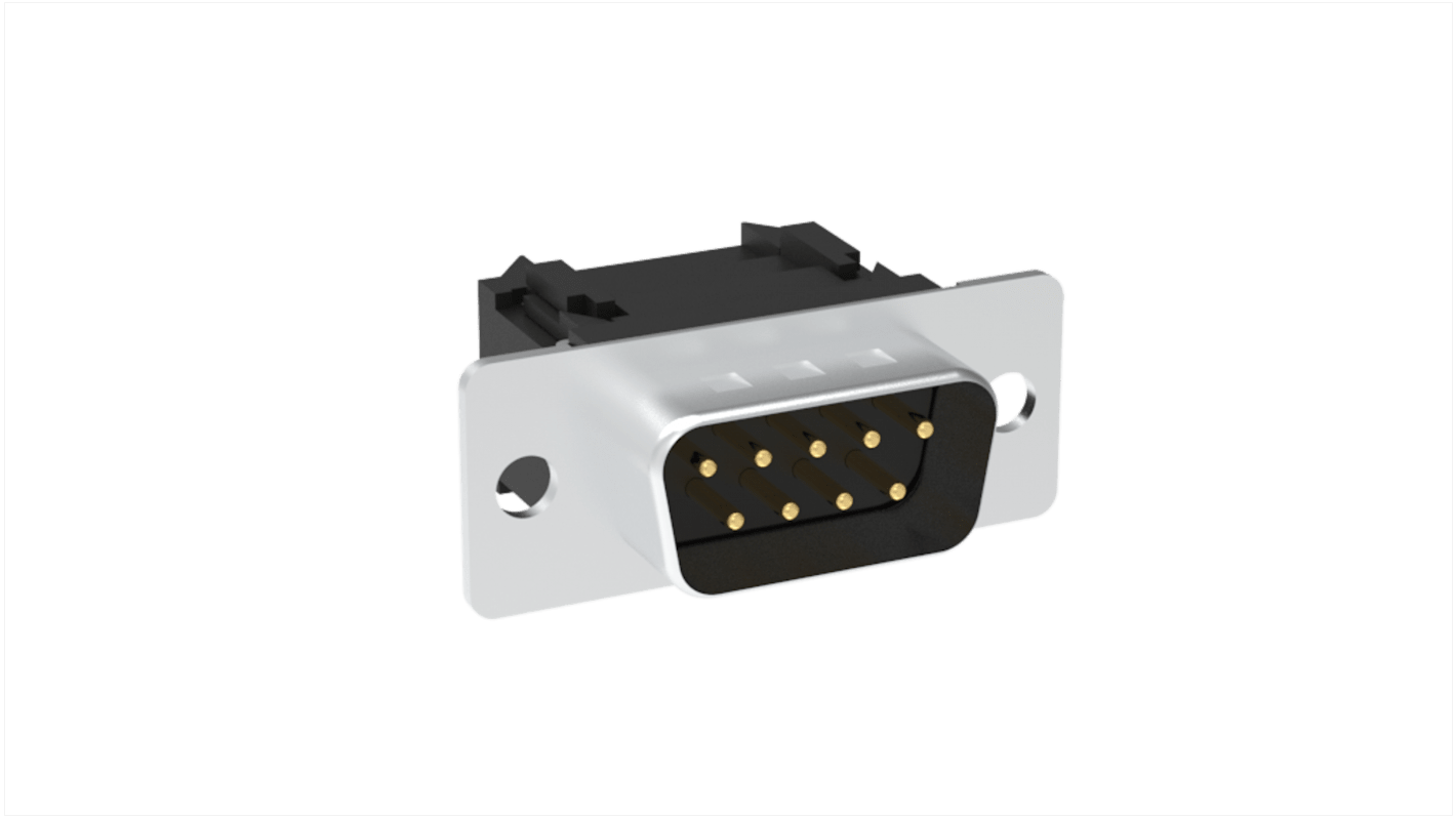 Amphenol ICC 9 Way Horizontal D-sub Connector Plug