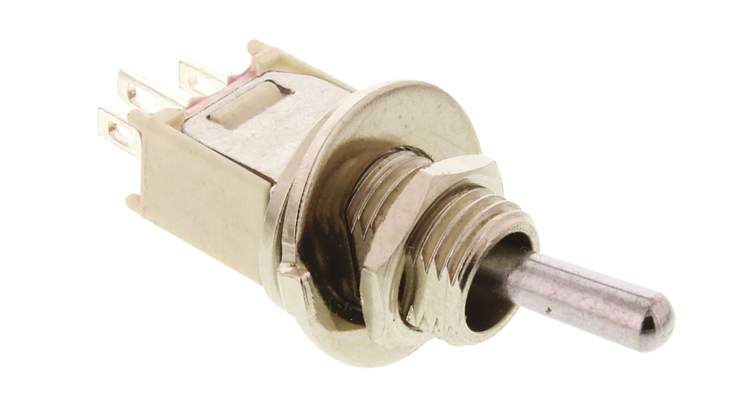 C & K Toggle Switch, Panel Mount, On-On, SPDT, Solder Terminal